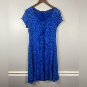 Fresh produce blue Augustine stretchy casual dress size medium